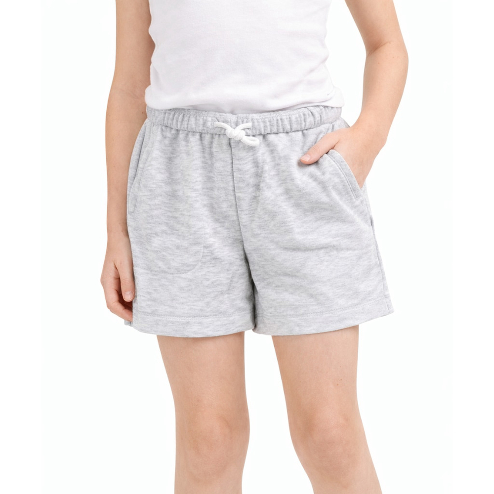 Girl’s Heathered Gray Fleece Lined Shorts – Size M (8) – NWT